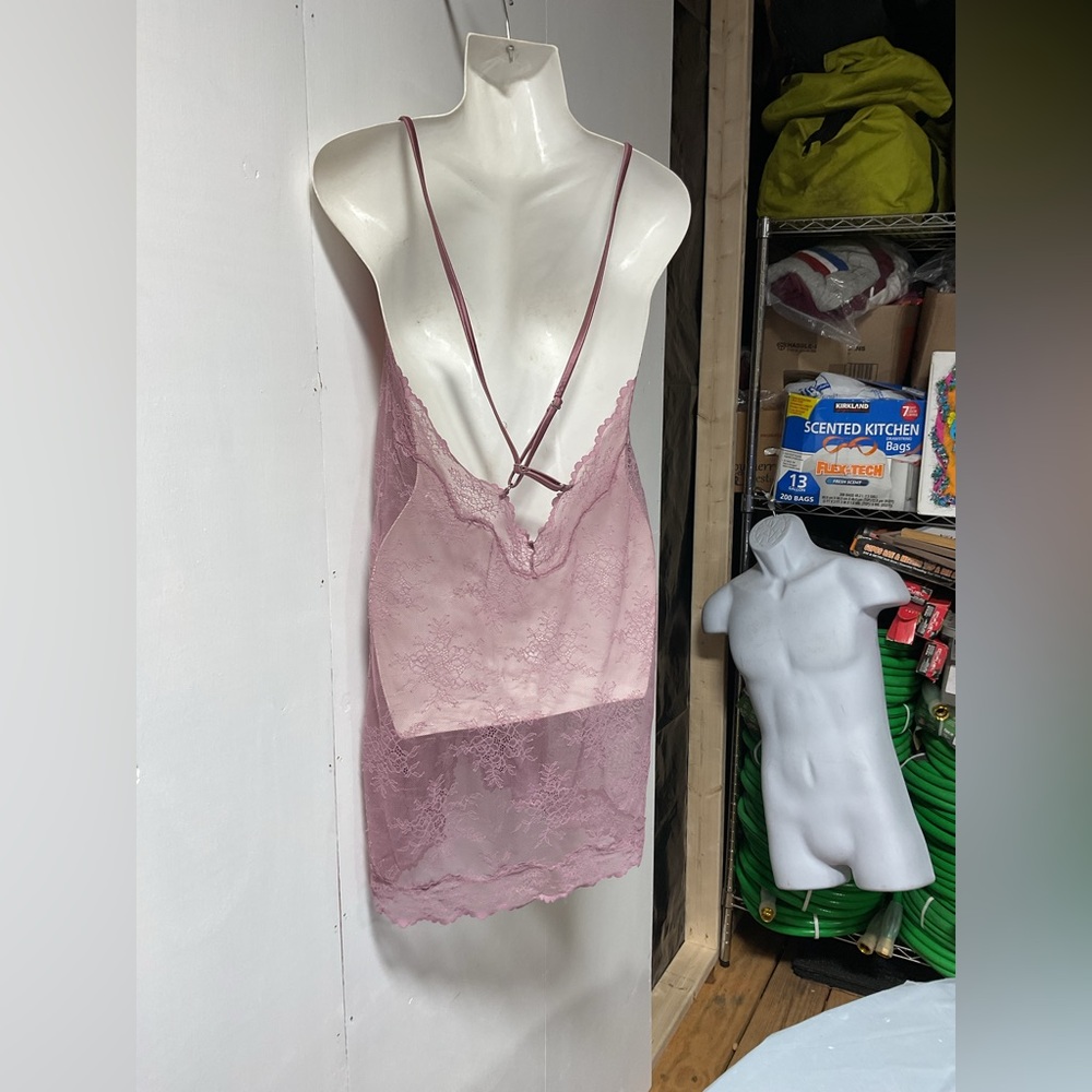 Auden Lace Chemise in Dusty Rose - Picture 3 of 6